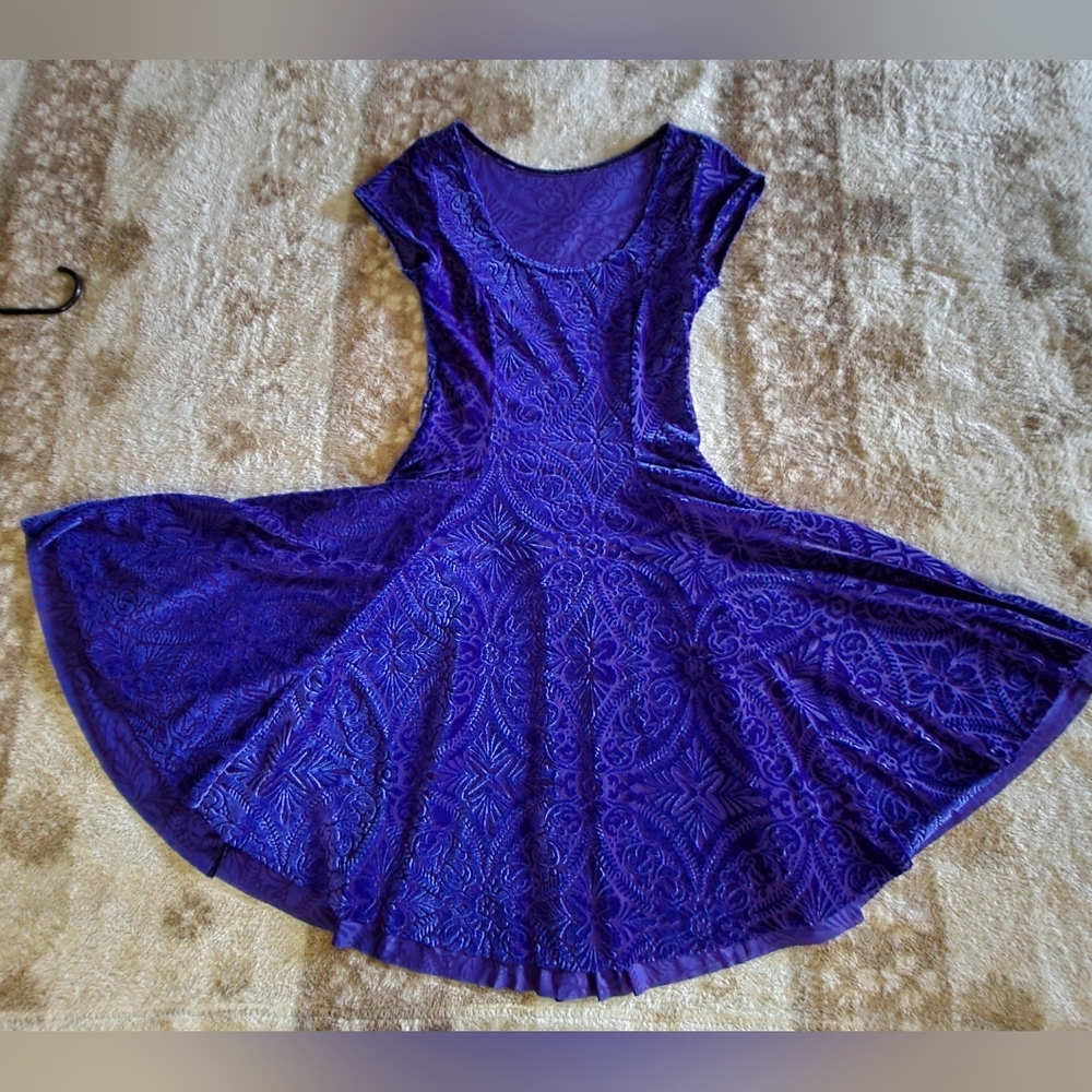 Black Milk Blurple Burned Velvet Evil Cheerleader dress XS